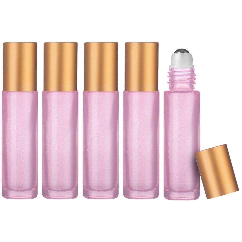 Essential Oil Roller Glass Bottles Pearlescent Color 10 ml woopDIY