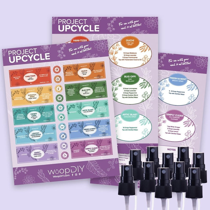Essential Oil Upcycle Kit for empty 15ml bottles